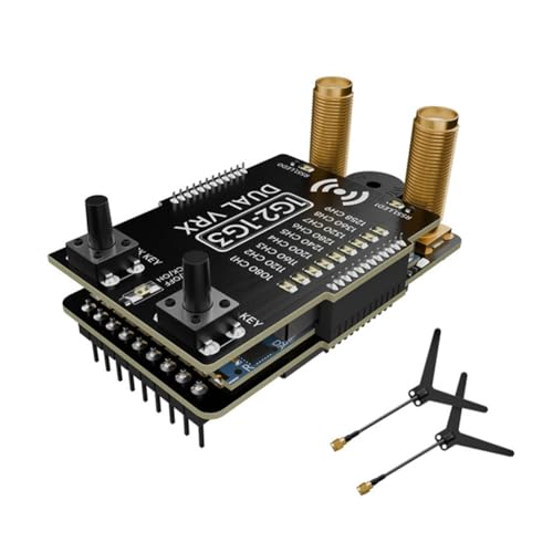 Fegtrtyoa 462B 1G2-1G3 Doppel-Analog-Empfängermodul-Adapterplatine für Digitales FPV-Brillenmodul Verbessert die Übertragung von Fegtrtyoa
