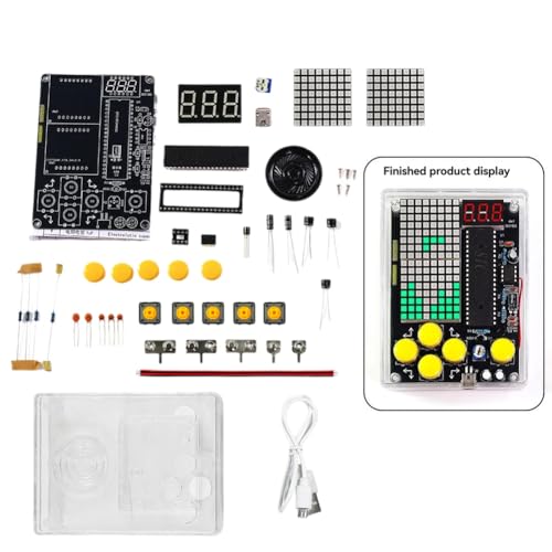 Fegtrtyoa DIY Pixel-Spielkit Mini Pixel-Spielkonsole mit Sprachfunktion Elektronik DIY Lötprojekt Übungsset zum Lernen des Lötens A Fegtrtyoa DIY Pixel-Spielkit Mini Pixel-Spielkonsole mit Sprachfunktion Elektronik DIY Lötprojekt Übungsset zum Lernen des Lötens A von Fegtrtyoa