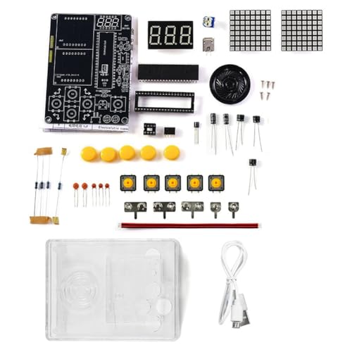 Fegtrtyoa DIY-Spielset, DIY-Spielekonsole, Elektronisches Lötproduktionsset, Transparente Hülle von Fegtrtyoa