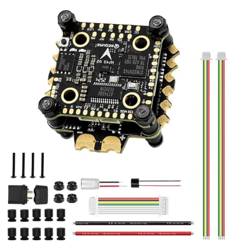Fegtrtyoa Flight Controller Stack FPV FC Stack 30x30 Mit4in1 70A ESC AM32 für FPV Drohnen-Rennen Freestyle Quadcopter A von Fegtrtyoa