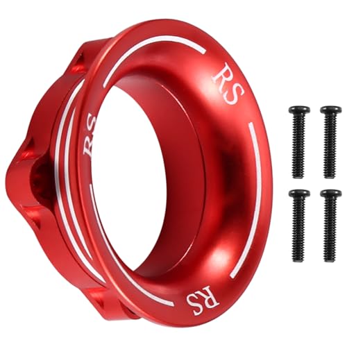 Fegtrtyoa Metall Beadlock Radfelge Gummireifen Gummireifensatz 25x25mm, Rot für/RC Auto von Fegtrtyoa