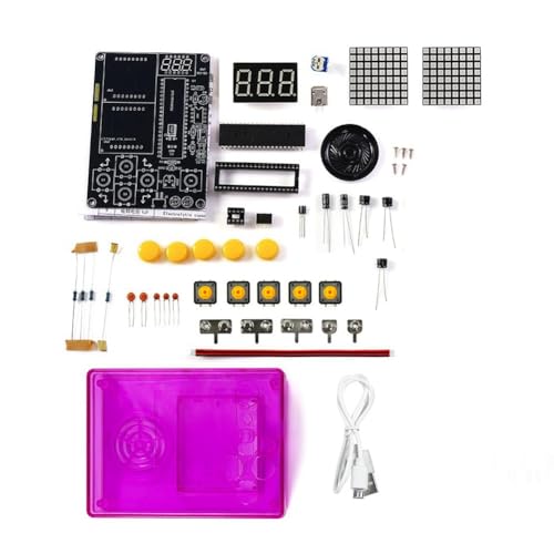 Fegtrtyoa Mini Pixel Spielkonsole Pixel Spielkonsolenproduktion Voice Version Lila Gehäuse von Fegtrtyoa