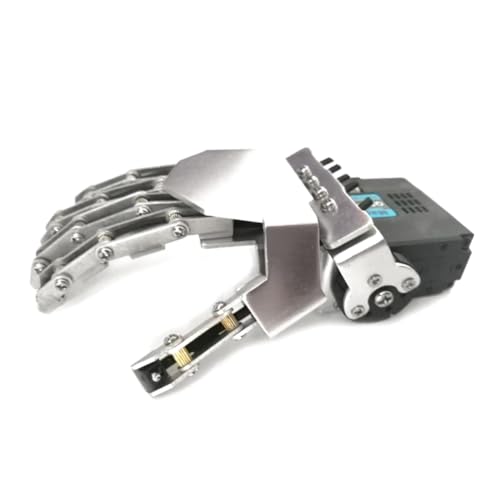 Fegtrtyoa Mini-Roboterhand, Fünf Finger, Metallmanipulatorarm, Rechte Hand für Humanoiden Roboter, DIY-Kit von Fegtrtyoa