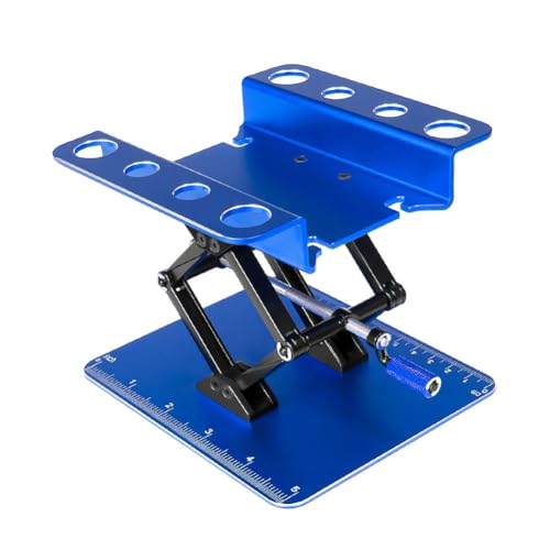 Fegtrtyoa RC Auto Reparatur-Werkzeugstand Einstellbare Höhe Montageplattform Metall RC Auto Reparatur-Werkzeugstand Blau von Fegtrtyoa