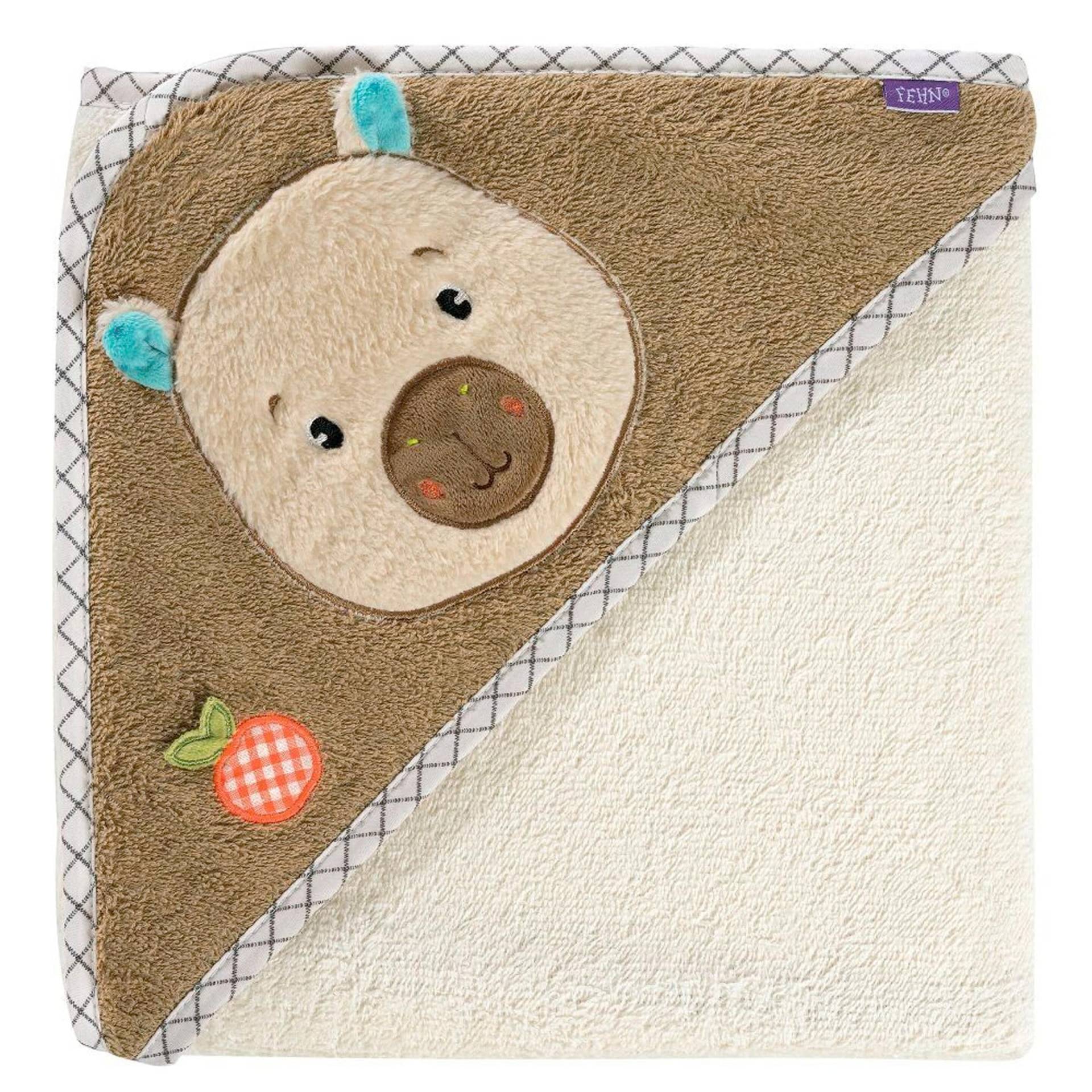 Fehn Kapuzenbadetuch Capybara Clara 80x80cm beige Fehn Kapuzenbadetuch Capybara Clara 80x80cm beige von Fehn