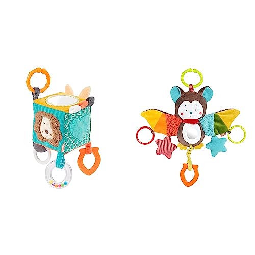 Fehn Motorikwürfel Funky Friends - Motorikspielzeug Baby Aktivitätswürfel & Activity-Spieltier Fledermaus – Baby Motorikspielzeug für Kinderwagen Fehn Motorikwürfel Funky Friends - Motorikspielzeug Baby Aktivitätswürfel & Activity-Spieltier Fledermaus – Baby Motorikspielzeug für Kinderwagen von Fehn