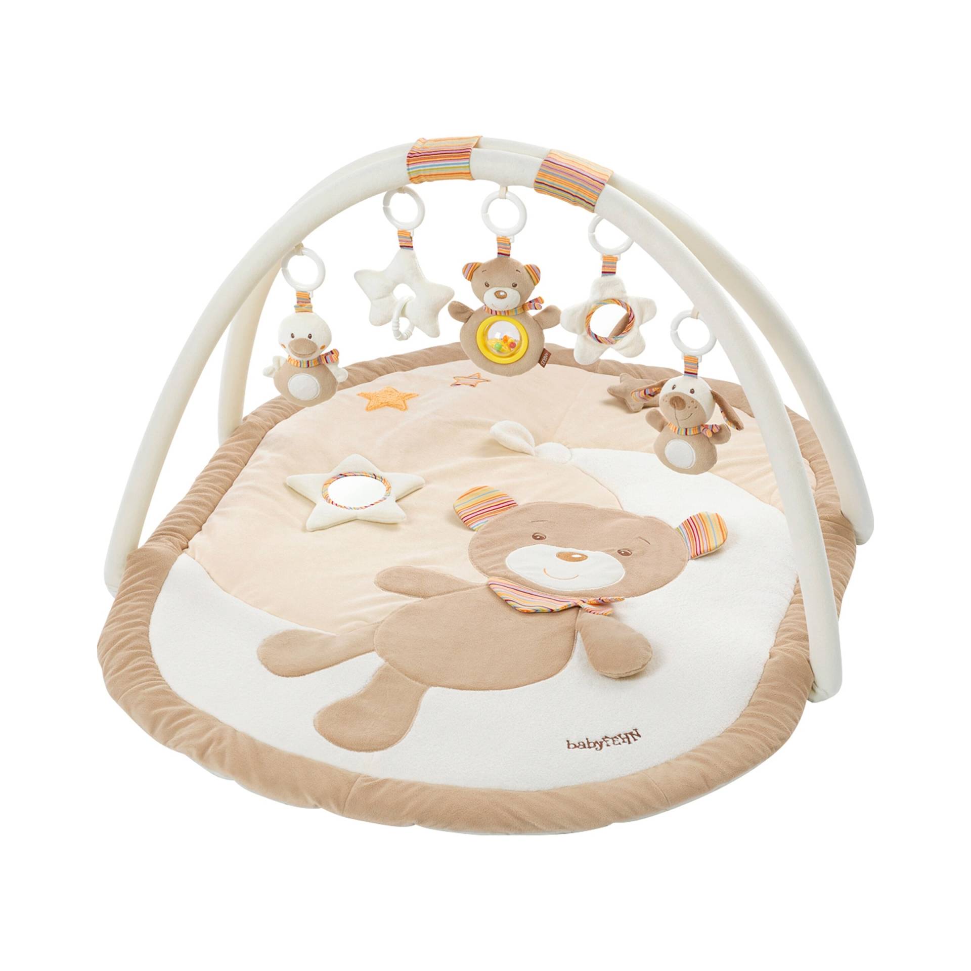 Fehn Spielbogen mit 3-D-Activity-Decke Teddy Rainbow von Fehn
