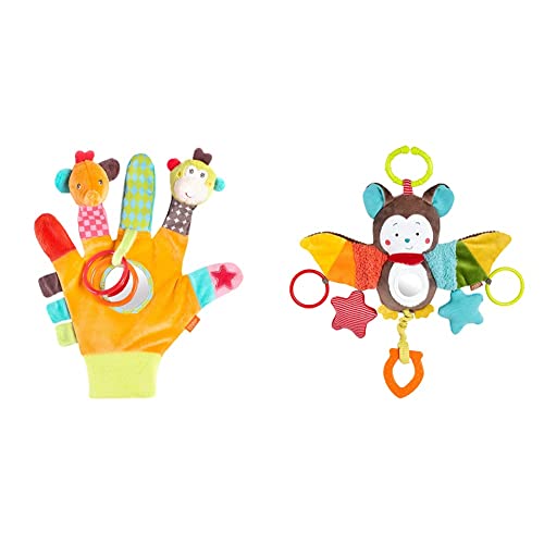 Fehn Spielhandschuh Safari – Fingerpuppen Baby Spielzeug AFFE und Elefant zum Greifen und Geräusche erzeugen & Activity-Spieltier Fledermaus – Baby Motorikspielzeug für Kinderwagen Fehn Spielhandschuh Safari – Fingerpuppen Baby Spielzeug AFFE und Elefant zum Greifen und Geräusche erzeugen & Activity-Spieltier Fledermaus – Baby Motorikspielzeug für Kinderwagen von Fehn