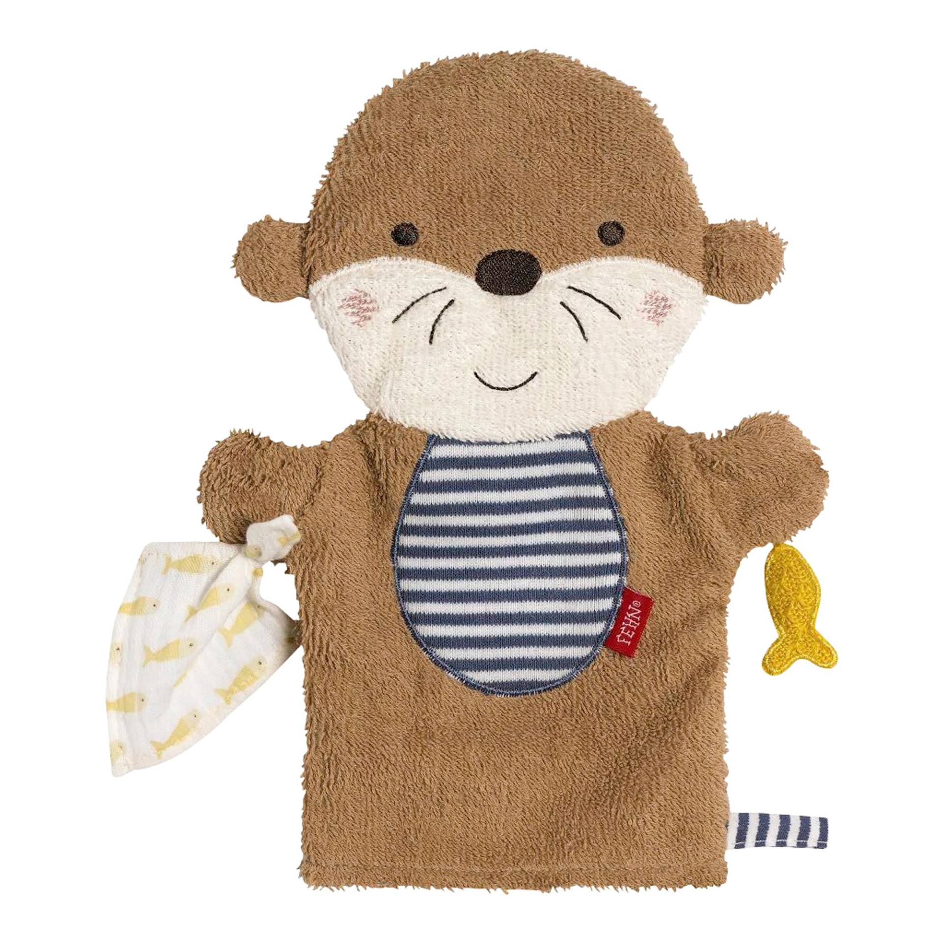 Fehn Waschhandschuh Otter Theo blau von Fehn