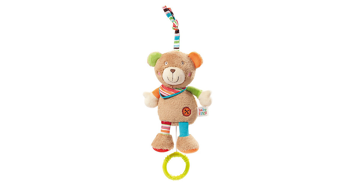 Mini-Spieluhr Teddy mehrfarbig von Fehn