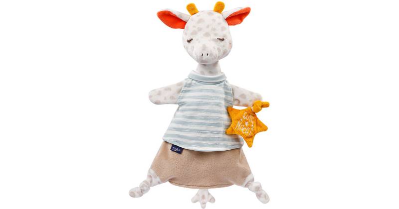 Schmusetuch-Handpuppe Giraffe mehrfarbig von Fehn