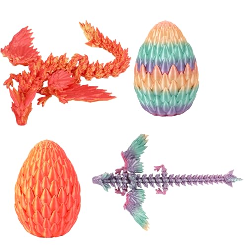 Fehodun 3D Gedruckte Drache mit Flügeln Artikuliert 8.5CM 3D Printed Drachen Dragon Egg Realistische Slithering Design Leuchtende Tier für Schreibtisch Dekoration Fehodun 3D Gedruckte Drache mit Flügeln Artikuliert 8.5CM 3D Printed Drachen Dragon Egg Realistische Slithering Design Leuchtende Tier für Schreibtisch Dekoration von Fehodun