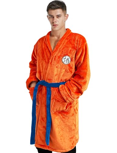 Fehodun Goku Kostüm Anime Go Schriftzeichen Pyjama Bademantel Set Plüsch Robe Unisex Pyjamas Halloween Cosplay Orangener Kostüm Erwachsene Fehodun Goku Kostüm Anime Go Schriftzeichen Pyjama Bademantel Set Plüsch Robe Unisex Pyjamas Halloween Cosplay Orangener Kostüm Erwachsene von Fehodun