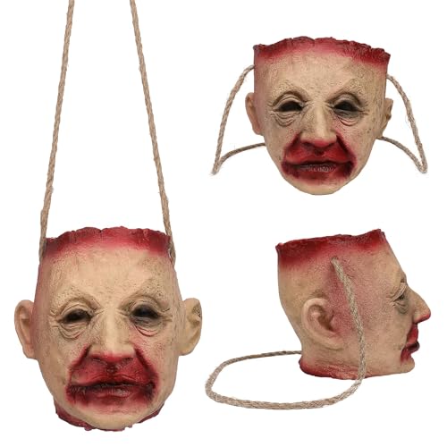 Fehodun Gruseliger Kopf Süßigkeiten Tragetasche mit Griff Trick or Treat Zombie Kopf Süßigkeiten Tasche für Halloween Kostümzubehör Requisite Fehodun Gruseliger Kopf Süßigkeiten Tragetasche mit Griff Trick or Treat Zombie Kopf Süßigkeiten Tasche für Halloween Kostümzubehör Requisite von Fehodun