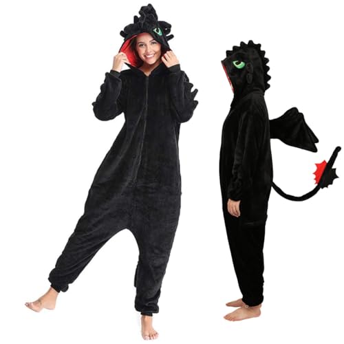 Fehodun Ohnezahn Onesie Erwachsene Drachen Onesie Pyjamas Niedliche Tier Winter Nachtwäsche Halloween Weihnachts Cosplay Toothless Kostüm Fehodun Ohnezahn Onesie Erwachsene Drachen Onesie Pyjamas Niedliche Tier Winter Nachtwäsche Halloween Weihnachts Cosplay Toothless Kostüm von Fehodun