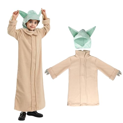 Fehodun Sternkostüm für Kinder Kleinkinder Robe Mantel Outfits süße Baby Mandalore Uniform mit Hut für Jungen und Mädchen Halloween Cosplay (L) von Fehodun