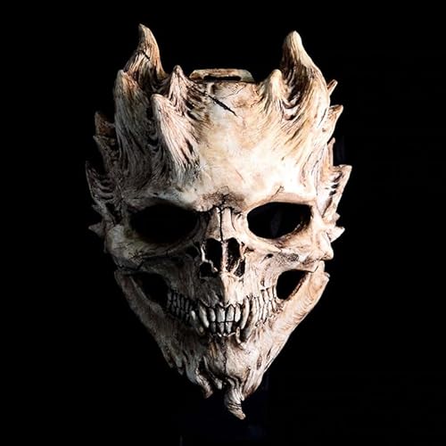 Fehodun Totenkopf Maske Horror Vollkopf Totenkopf Helm Halloween Grusel Skelett Dämon Maske Cosplay Kostüm Requisiten für Erwachsene Fehodun Totenkopf Maske Horror Vollkopf Totenkopf Helm Halloween Grusel Skelett Dämon Maske Cosplay Kostüm Requisiten für Erwachsene von Fehodun