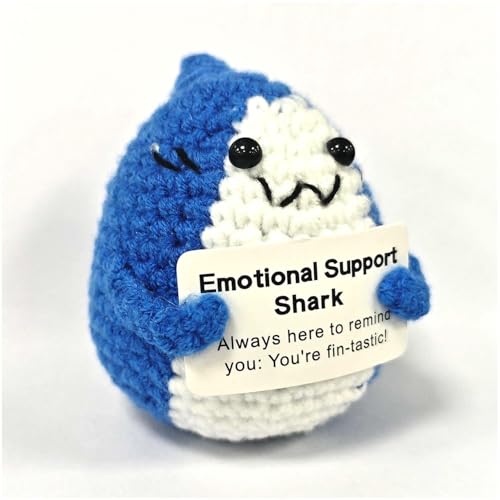 Emotional Support Shark, Hai Kuscheltier, Positives Häkelhai-Geschenk, Einzigartiges Geburtstagsgeschenk Für Hai-Liebhaber, Freunde, Frauen Und Männer Emotional Support Shark, Hai Kuscheltier, Positives Häkelhai-Geschenk, Einzigartiges Geburtstagsgeschenk Für Hai-Liebhaber, Freunde, Frauen Und Männer von FeiOne