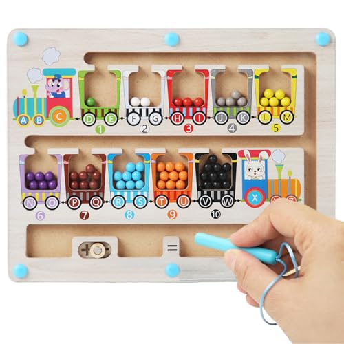 Magnetspiel Labyrinth, Montessori Spielzeug, Haba Magnetspiel, Magnetisch Holzspielzeug für Kinder, Motorikspielzeug Sortierspiel, Holzspielzeug Kinderspielzeug Lernspiele, Für ab 2 3 4 5 6 Jahre von FeiOne