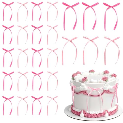 Torten Deko, 40 Stück Schleifen Deko Geburtstag, Tortenaufleger Personalisiert, Tortendeko Rosa, Schleifen Für Torte, Pinke Schleife Deko Torte Torten Deko, 40 Stück Schleifen Deko Geburtstag, Tortenaufleger Personalisiert, Tortendeko Rosa, Schleifen Für Torte, Pinke Schleife Deko Torte von FeiOne