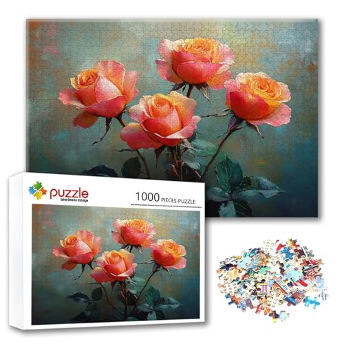 Puzzle 1000 Teile Blume, Puzzle Erwachsene 1000 Teile Rose, Klassische Holzpuzzles 75 x 50 cm, Lernspiel Herausforderung Spielzeug, Zimmer Wanddeko, Einzigartiges Geschenk für Frauen/Männer E-2 Puzzle 1000 Teile Blume, Puzzle Erwachsene 1000 Teile Rose, Klassische Holzpuzzles 75 x 50 cm, Lernspiel Herausforderung Spielzeug, Zimmer Wanddeko, Einzigartiges Geschenk für Frauen/Männer E-2 von FeiPride