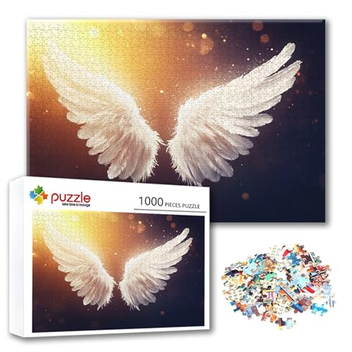Puzzle 1000 Teile Engel, Puzzle Erwachsene 1000 Teile Flügel, Klassische Holzpuzzles 75 x 50 cm, Lernspiel Herausforderung Spielzeug, Zimmer Wanddeko, Einzigartiges Geschenk für Frauen/Männer F-2 Puzzle 1000 Teile Engel, Puzzle Erwachsene 1000 Teile Flügel, Klassische Holzpuzzles 75 x 50 cm, Lernspiel Herausforderung Spielzeug, Zimmer Wanddeko, Einzigartiges Geschenk für Frauen/Männer F-2 von FeiPride