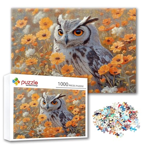 Puzzle 1000 Teile Eule, Puzzle Erwachsene 1000 Teile Tier, Klassische Holzpuzzles 75 x 50 cm, Lernspiel Herausforderung Spielzeug, Moderne Zimmer Wanddeko, Einzigartiges Geschenk für Frauen/Männer D-8 Puzzle 1000 Teile Eule, Puzzle Erwachsene 1000 Teile Tier, Klassische Holzpuzzles 75 x 50 cm, Lernspiel Herausforderung Spielzeug, Moderne Zimmer Wanddeko, Einzigartiges Geschenk für Frauen/Männer D-8 von FeiPride
