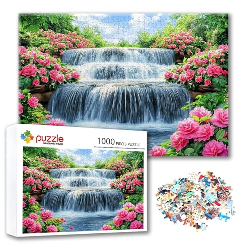 Puzzle 1000 Teile Fallen, Puzzle Erwachsene 1000 Teile Blume, Klassische Holzpuzzles 75 x 50 cm, Lernspiel Herausforderung Spielzeug, Zimmer Wanddeko, Einzigartiges Geschenk für Frauen/Männer V-7 von FeiPride