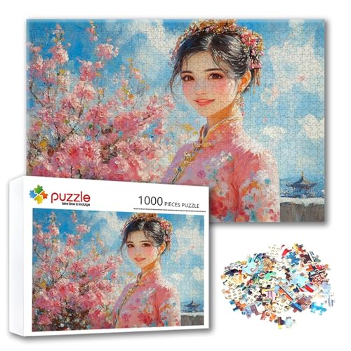 Puzzle 1000 Teile Frau, Puzzle Erwachsene 1000 Teile Blume, Klassische Holzpuzzles 75 x 50 cm, Lernspiel Herausforderung Spielzeug, Zimmer Wanddeko, Einzigartiges Geschenk für Frauen/Männer M-9 Puzzle 1000 Teile Frau, Puzzle Erwachsene 1000 Teile Blume, Klassische Holzpuzzles 75 x 50 cm, Lernspiel Herausforderung Spielzeug, Zimmer Wanddeko, Einzigartiges Geschenk für Frauen/Männer M-9 von FeiPride