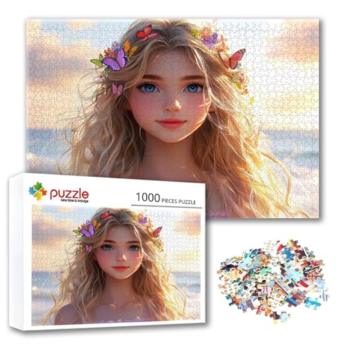 Puzzle 1000 Teile Frau, Puzzle Erwachsene 1000 Teile Schönheit, Klassische Holzpuzzles 75 x 50 cm, Lernspiel Herausforderung Spielzeug, Zimmer Wanddeko, Einzigartiges Geschenk für Frauen/Männer I-9 Puzzle 1000 Teile Frau, Puzzle Erwachsene 1000 Teile Schönheit, Klassische Holzpuzzles 75 x 50 cm, Lernspiel Herausforderung Spielzeug, Zimmer Wanddeko, Einzigartiges Geschenk für Frauen/Männer I-9 von FeiPride