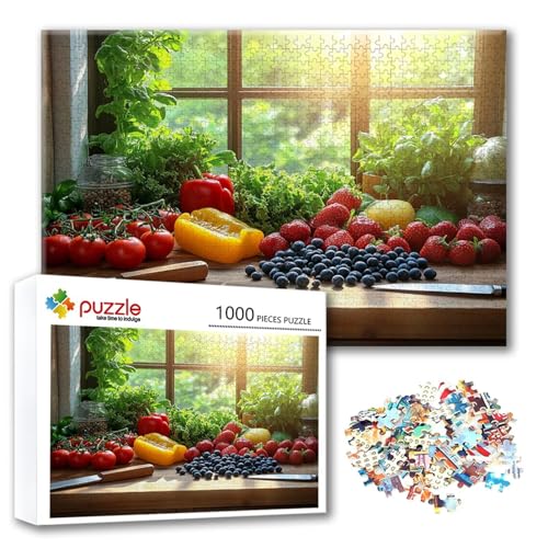 Puzzle 1000 Teile Gemüse, Puzzle Erwachsene 1000 Teile Obst, Klassische Holzpuzzles 75 x 50 cm, Lernspiel Herausforderung Spielzeug, Zimmer Wanddeko, Einzigartiges Geschenk für Frauen/Männer N-4 Puzzle 1000 Teile Gemüse, Puzzle Erwachsene 1000 Teile Obst, Klassische Holzpuzzles 75 x 50 cm, Lernspiel Herausforderung Spielzeug, Zimmer Wanddeko, Einzigartiges Geschenk für Frauen/Männer N-4 von FeiPride
