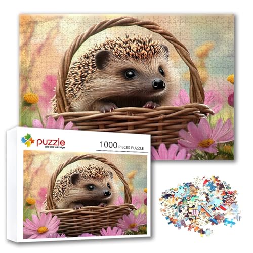 Puzzle 1000 Teile Igel, Puzzle Erwachsene 1000 Teile Blume, Klassische Holzpuzzles 75 x 50 cm, Lernspiel Herausforderung Spielzeug, Zimmer Wanddeko, Einzigartiges Geschenk für Frauen/Männer M-6 Puzzle 1000 Teile Igel, Puzzle Erwachsene 1000 Teile Blume, Klassische Holzpuzzles 75 x 50 cm, Lernspiel Herausforderung Spielzeug, Zimmer Wanddeko, Einzigartiges Geschenk für Frauen/Männer M-6 von FeiPride