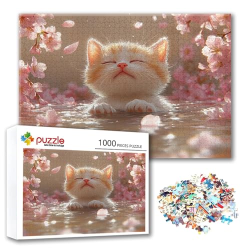 Puzzle 1000 Teile Katze, Puzzle Erwachsene 1000 Teile Blume, Klassische Holzpuzzles 75 x 50 cm, Lernspiel Herausforderung Spielzeug, Zimmer Wanddeko, Einzigartiges Geschenk für Frauen/Männer A-5 Puzzle 1000 Teile Katze, Puzzle Erwachsene 1000 Teile Blume, Klassische Holzpuzzles 75 x 50 cm, Lernspiel Herausforderung Spielzeug, Zimmer Wanddeko, Einzigartiges Geschenk für Frauen/Männer A-5 von FeiPride