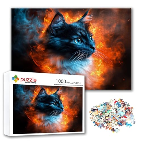 Puzzle 1000 Teile Katze, Puzzle Erwachsene 1000 Teile Tier, Klassische Holzpuzzles 75 x 50 cm, Lernspiel Herausforderung Spielzeug, Zimmer Wanddeko, Einzigartiges Geschenk für Frauen/Männer B-3 Puzzle 1000 Teile Katze, Puzzle Erwachsene 1000 Teile Tier, Klassische Holzpuzzles 75 x 50 cm, Lernspiel Herausforderung Spielzeug, Zimmer Wanddeko, Einzigartiges Geschenk für Frauen/Männer B-3 von FeiPride