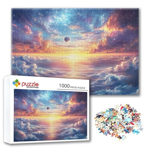 Puzzle 1000 Teile Landschaft, Puzzle Erwachsene 1000 Teile Sonnenuntergang, Klassische Holzpuzzles 75 x 50 cm, Lernspiel Herausforderung Spielzeug, Moderne Zimmer Wanddeko, Geschenk für Frauen J-5 Puzzle 1000 Teile Landschaft, Puzzle Erwachsene 1000 Teile Sonnenuntergang, Klassische Holzpuzzles 75 x 50 cm, Lernspiel Herausforderung Spielzeug, Moderne Zimmer Wanddeko, Geschenk für Frauen J-5 von FeiPride