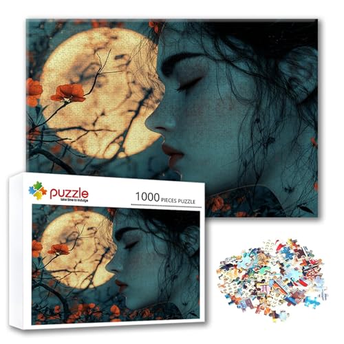 Puzzle 1000 Teile Mond, Puzzle Erwachsene 1000 Teile Frau, Klassische Holzpuzzles 75 x 50 cm, Lernspiel Herausforderung Spielzeug, Moderne Zimmer Wanddeko, Einzigartiges Geschenk für Frauen/Männer L-7 Puzzle 1000 Teile Mond, Puzzle Erwachsene 1000 Teile Frau, Klassische Holzpuzzles 75 x 50 cm, Lernspiel Herausforderung Spielzeug, Moderne Zimmer Wanddeko, Einzigartiges Geschenk für Frauen/Männer L-7 von FeiPride