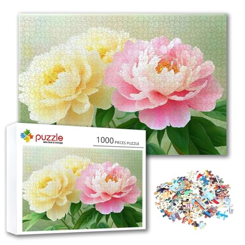 Puzzle 1000 Teile Pfingstrose, Puzzle Erwachsene 1000 Teile Blume, Klassische Holzpuzzles 75 x 50 cm, Lernspiel Herausforderung Spielzeug, Moderne Zimmer Wanddeko, Geschenk für Frauen/Männer G-4 Puzzle 1000 Teile Pfingstrose, Puzzle Erwachsene 1000 Teile Blume, Klassische Holzpuzzles 75 x 50 cm, Lernspiel Herausforderung Spielzeug, Moderne Zimmer Wanddeko, Geschenk für Frauen/Männer G-4 von FeiPride