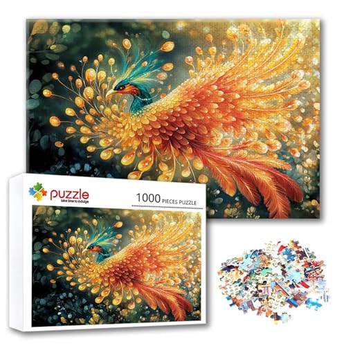 Puzzle 1000 Teile Phönix, Puzzle Erwachsene 1000 Teile Tier, Klassische Holzpuzzles 75 x 50 cm, Lernspiel Herausforderung Spielzeug, Zimmer Wanddeko, Einzigartiges Geschenk für Frauen/Männer V-0 Puzzle 1000 Teile Phönix, Puzzle Erwachsene 1000 Teile Tier, Klassische Holzpuzzles 75 x 50 cm, Lernspiel Herausforderung Spielzeug, Zimmer Wanddeko, Einzigartiges Geschenk für Frauen/Männer V-0 von FeiPride