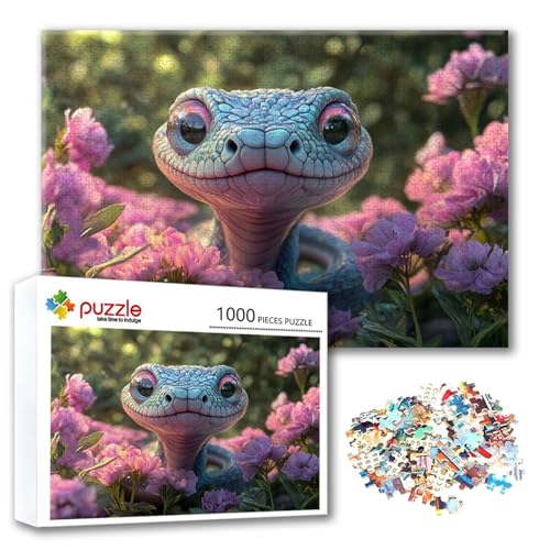 Puzzle 1000 Teile Schlange, Puzzle Erwachsene 1000 Teile Blume, Klassische Holzpuzzles 75 x 50 cm, Lernspiel Herausforderung Spielzeug, Zimmer Wanddeko, Einzigartiges Geschenk für Frauen/Männer R-8 Puzzle 1000 Teile Schlange, Puzzle Erwachsene 1000 Teile Blume, Klassische Holzpuzzles 75 x 50 cm, Lernspiel Herausforderung Spielzeug, Zimmer Wanddeko, Einzigartiges Geschenk für Frauen/Männer R-8 von FeiPride