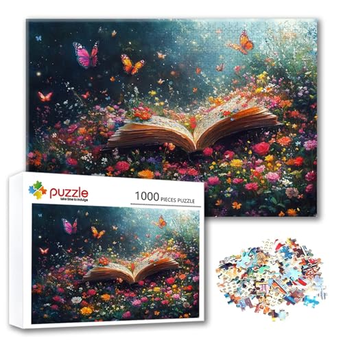 Puzzle 1000 Teile Schmetterling, Puzzle Erwachsene 1000 Teile Blume, Klassische Holzpuzzles 75 x 50 cm, Lernspiel Herausforderung Spielzeug, Moderne Zimmer Wanddeko, Geschenk für Frauen/Männer A-8 Puzzle 1000 Teile Schmetterling, Puzzle Erwachsene 1000 Teile Blume, Klassische Holzpuzzles 75 x 50 cm, Lernspiel Herausforderung Spielzeug, Moderne Zimmer Wanddeko, Geschenk für Frauen/Männer A-8 von FeiPride
