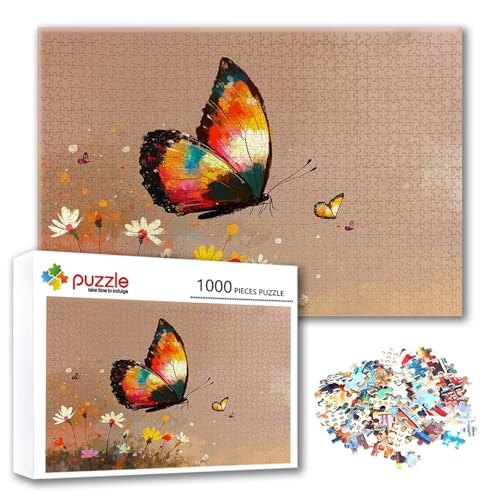 Puzzle 1000 Teile Schmetterling, Puzzle Erwachsene 1000 Teile Blume, Klassische Holzpuzzles 75 x 50 cm, Lernspiel Herausforderung Spielzeug, Moderne Zimmer Wanddeko, Geschenk für Frauen/Männer B-3 Puzzle 1000 Teile Schmetterling, Puzzle Erwachsene 1000 Teile Blume, Klassische Holzpuzzles 75 x 50 cm, Lernspiel Herausforderung Spielzeug, Moderne Zimmer Wanddeko, Geschenk für Frauen/Männer B-3 von FeiPride