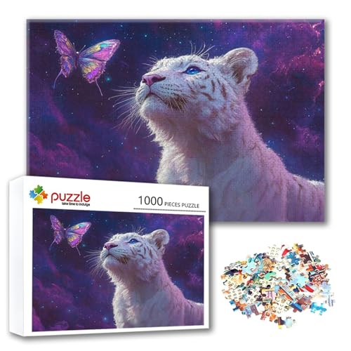 Puzzle 1000 Teile Schmetterling, Puzzle Erwachsene 1000 Teile Tiger, Klassische Holzpuzzles 75 x 50 cm, Lernspiel Herausforderung Spielzeug, Moderne Zimmer Wanddeko, Geschenk für Frauen/Männer O-5 Puzzle 1000 Teile Schmetterling, Puzzle Erwachsene 1000 Teile Tiger, Klassische Holzpuzzles 75 x 50 cm, Lernspiel Herausforderung Spielzeug, Moderne Zimmer Wanddeko, Geschenk für Frauen/Männer O-5 von FeiPride