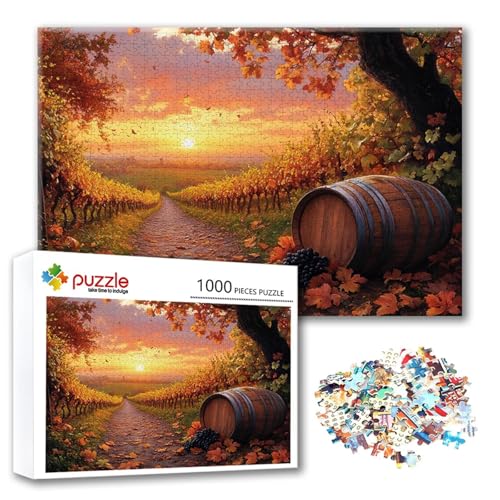 Puzzle 1000 Teile Sonnenuntergang, Puzzle Erwachsene 1000 Teile Landschaft, Klassische Holzpuzzles 75 x 50 cm, Lernspiel Herausforderung Spielzeug, Moderne Zimmer Wanddeko, Geschenk für Frauen V-3 Puzzle 1000 Teile Sonnenuntergang, Puzzle Erwachsene 1000 Teile Landschaft, Klassische Holzpuzzles 75 x 50 cm, Lernspiel Herausforderung Spielzeug, Moderne Zimmer Wanddeko, Geschenk für Frauen V-3 von FeiPride