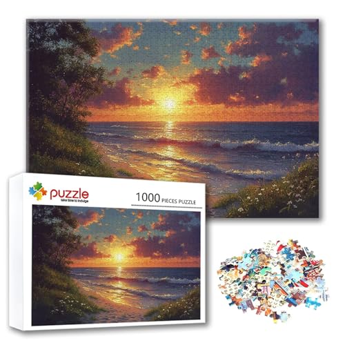 Puzzle 1000 Teile Sonnenuntergang, Puzzle Erwachsene 1000 Teile Meer, Klassische Holzpuzzles 75 x 50 cm, Lernspiel Herausforderung Spielzeug, Moderne Zimmer Wanddeko, Geschenk für Frauen/Männer Y-8 Puzzle 1000 Teile Sonnenuntergang, Puzzle Erwachsene 1000 Teile Meer, Klassische Holzpuzzles 75 x 50 cm, Lernspiel Herausforderung Spielzeug, Moderne Zimmer Wanddeko, Geschenk für Frauen/Männer Y-8 von FeiPride