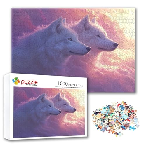 Puzzle 1000 Teile Tier, Puzzle Erwachsene 1000 Teile Wolf, Klassische Holzpuzzles 75 x 50 cm, Lernspiel Herausforderung Spielzeug, Moderne Zimmer Wanddeko, Einzigartiges Geschenk für Frauen/Männer A-2 Puzzle 1000 Teile Tier, Puzzle Erwachsene 1000 Teile Wolf, Klassische Holzpuzzles 75 x 50 cm, Lernspiel Herausforderung Spielzeug, Moderne Zimmer Wanddeko, Einzigartiges Geschenk für Frauen/Männer A-2 von FeiPride