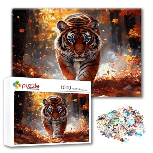 Puzzle 1000 Teile Tiger, Puzzle Erwachsene 1000 Teile Tier, Klassische Holzpuzzles 75 x 50 cm, Lernspiel Herausforderung Spielzeug, Zimmer Wanddeko, Einzigartiges Geschenk für Frauen/Männer I-8 Puzzle 1000 Teile Tiger, Puzzle Erwachsene 1000 Teile Tier, Klassische Holzpuzzles 75 x 50 cm, Lernspiel Herausforderung Spielzeug, Zimmer Wanddeko, Einzigartiges Geschenk für Frauen/Männer I-8 von FeiPride