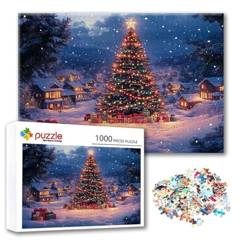 Puzzle 1000 Teile Weihnachtsbaum, Puzzle Erwachsene 1000 Teile Landschaft, Klassische Holzpuzzles 75 x 50 cm, Lernspiel Herausforderung Spielzeug, Moderne Zimmer Wanddeko, Geschenk für Frauen Z-5 Puzzle 1000 Teile Weihnachtsbaum, Puzzle Erwachsene 1000 Teile Landschaft, Klassische Holzpuzzles 75 x 50 cm, Lernspiel Herausforderung Spielzeug, Moderne Zimmer Wanddeko, Geschenk für Frauen Z-5 von FeiPride