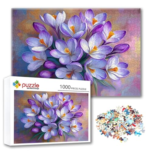 Puzzle 1500 Teile Blume, Puzzle Erwachsene 1500 Teile Lila, Klassische Holzpuzzles 87 x 57 cm, Lernspiel Herausforderung Spielzeug, Zimmer Wanddeko, Einzigartiges Geschenk für Frauen/Männer B-5 Puzzle 1500 Teile Blume, Puzzle Erwachsene 1500 Teile Lila, Klassische Holzpuzzles 87 x 57 cm, Lernspiel Herausforderung Spielzeug, Zimmer Wanddeko, Einzigartiges Geschenk für Frauen/Männer B-5 von FeiPride