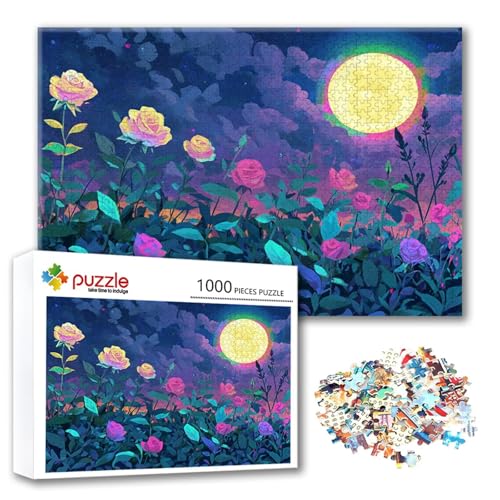 Puzzle 1500 Teile Blume, Puzzle Erwachsene 1500 Teile Mond, Klassische Holzpuzzles 87 x 57 cm, Lernspiel Herausforderung Spielzeug, Zimmer Wanddeko, Einzigartiges Geschenk für Frauen/Männer B-6 Puzzle 1500 Teile Blume, Puzzle Erwachsene 1500 Teile Mond, Klassische Holzpuzzles 87 x 57 cm, Lernspiel Herausforderung Spielzeug, Zimmer Wanddeko, Einzigartiges Geschenk für Frauen/Männer B-6 von FeiPride
