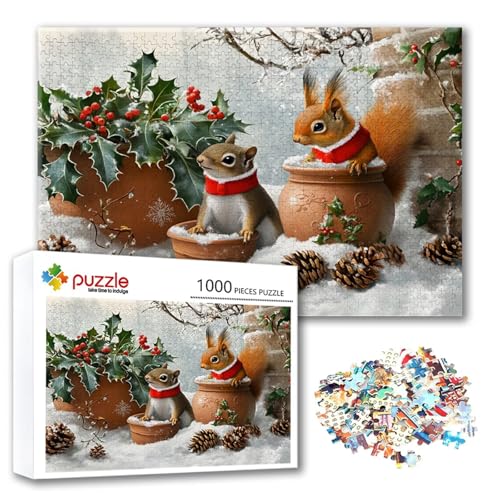 Puzzle 1500 Teile Eichhörnchen, Puzzle Erwachsene 1500 Teile Landschaft, Klassische Holzpuzzles 87 x 57 cm, Lernspiel Herausforderung Spielzeug, Moderne Zimmer Wanddeko, Geschenk für Frauen/Männer F-7 Puzzle 1500 Teile Eichhörnchen, Puzzle Erwachsene 1500 Teile Landschaft, Klassische Holzpuzzles 87 x 57 cm, Lernspiel Herausforderung Spielzeug, Moderne Zimmer Wanddeko, Geschenk für Frauen/Männer F-7 von FeiPride